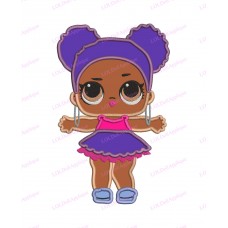 Purple Queen LOL Dolls Surprise Applique Design